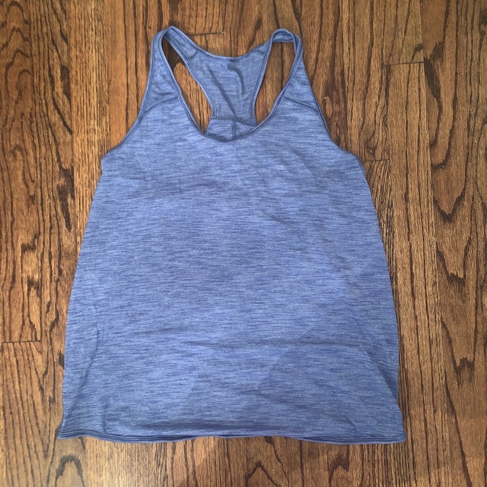 Blue heathered lululemon tank top